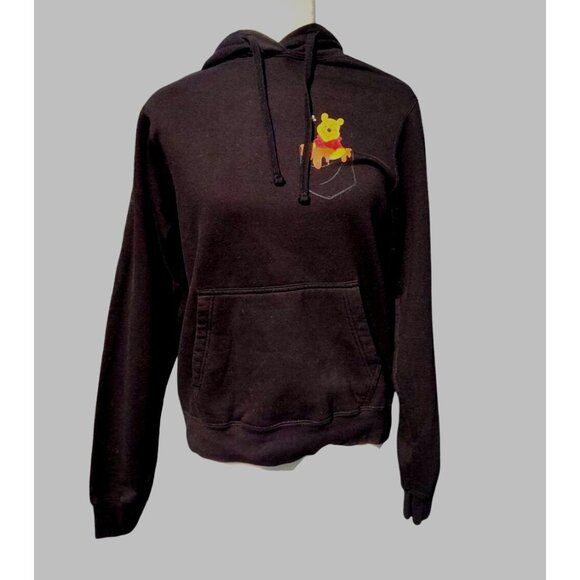 Disney Women's Size Small Black Winnie The Pooh Hoodie Sweatshirt - Picture 1 of 16